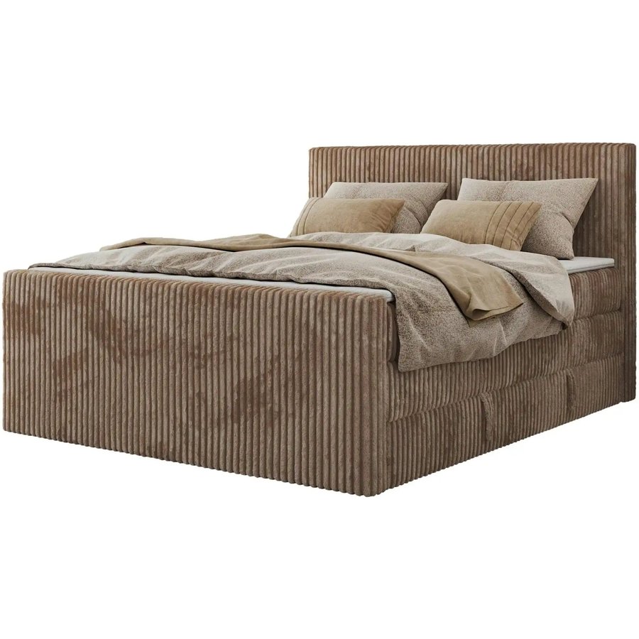 Boxspringbett mit Bettkasten Tiliano King Duo, braun