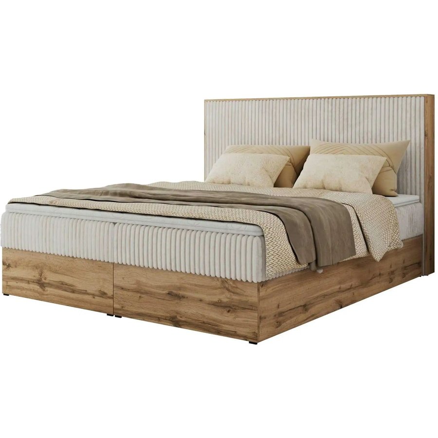 Boxbett mit Bettkasten Wood Classic, beige