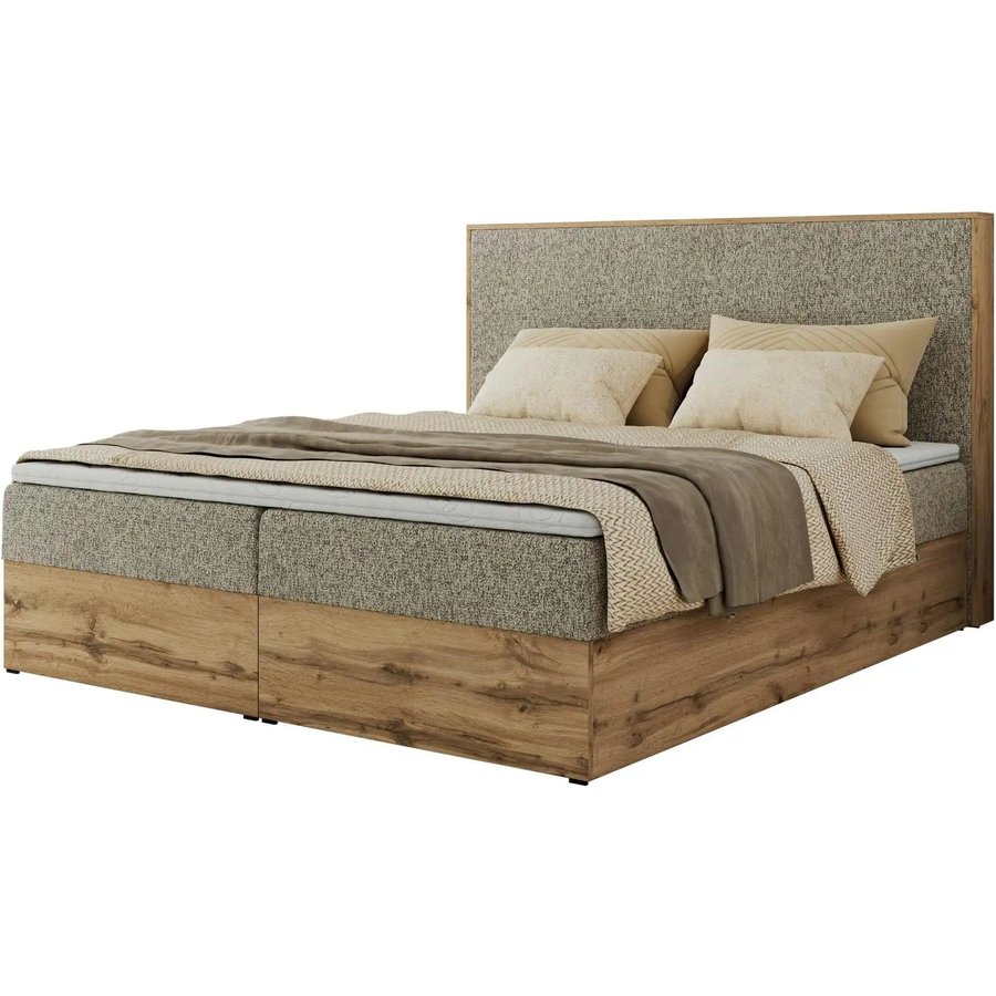 Boxbett mit Bettkasten Wood Classic, beige