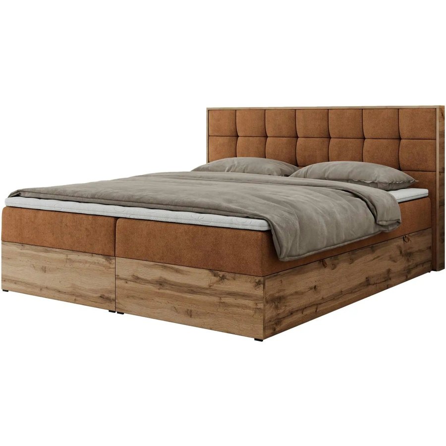 Boxbett mit Bettkasten Albero 1, orange