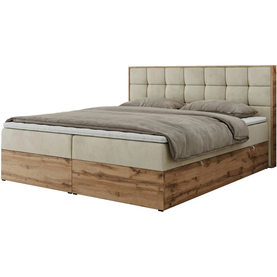 Boxbett mit Bettkasten Albero 1, beige