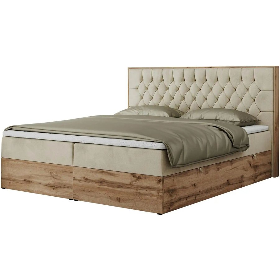 Boxbett mit Bettkasten Amore, beige
