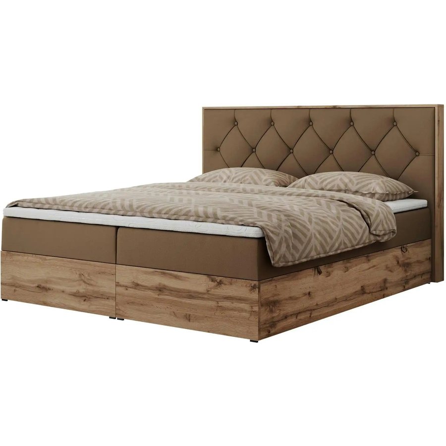 Boxbett mit Bettkasten Veneto, braun