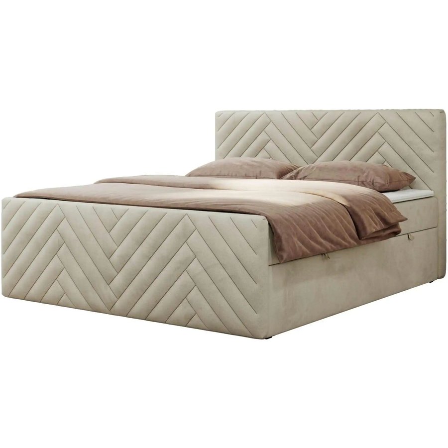 Boxbett mit Bettkasten Paris Duo, beige