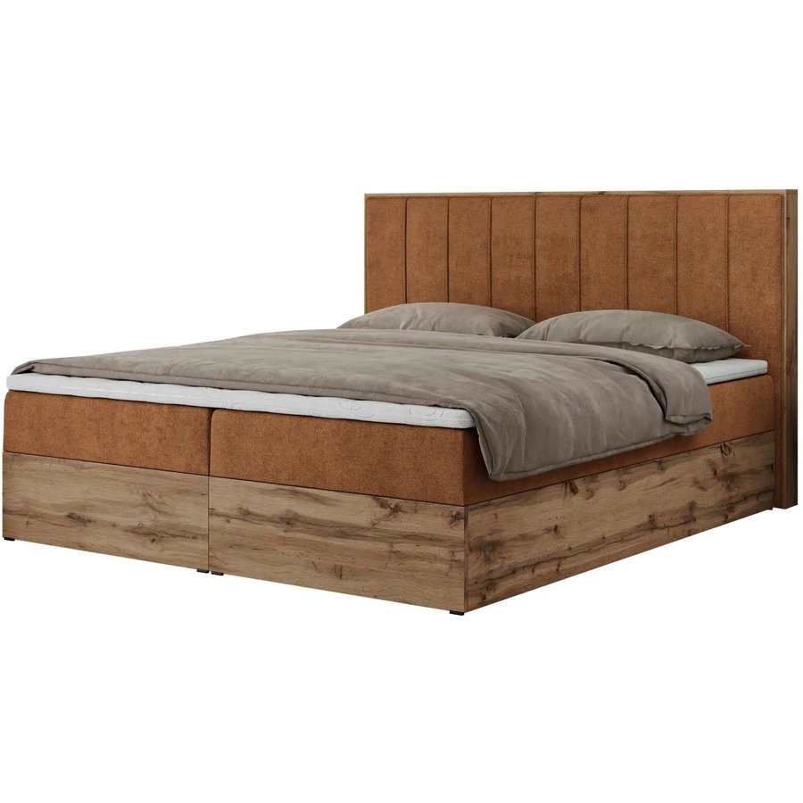 Boxbett mit Bettkasten Bellissimo, orange