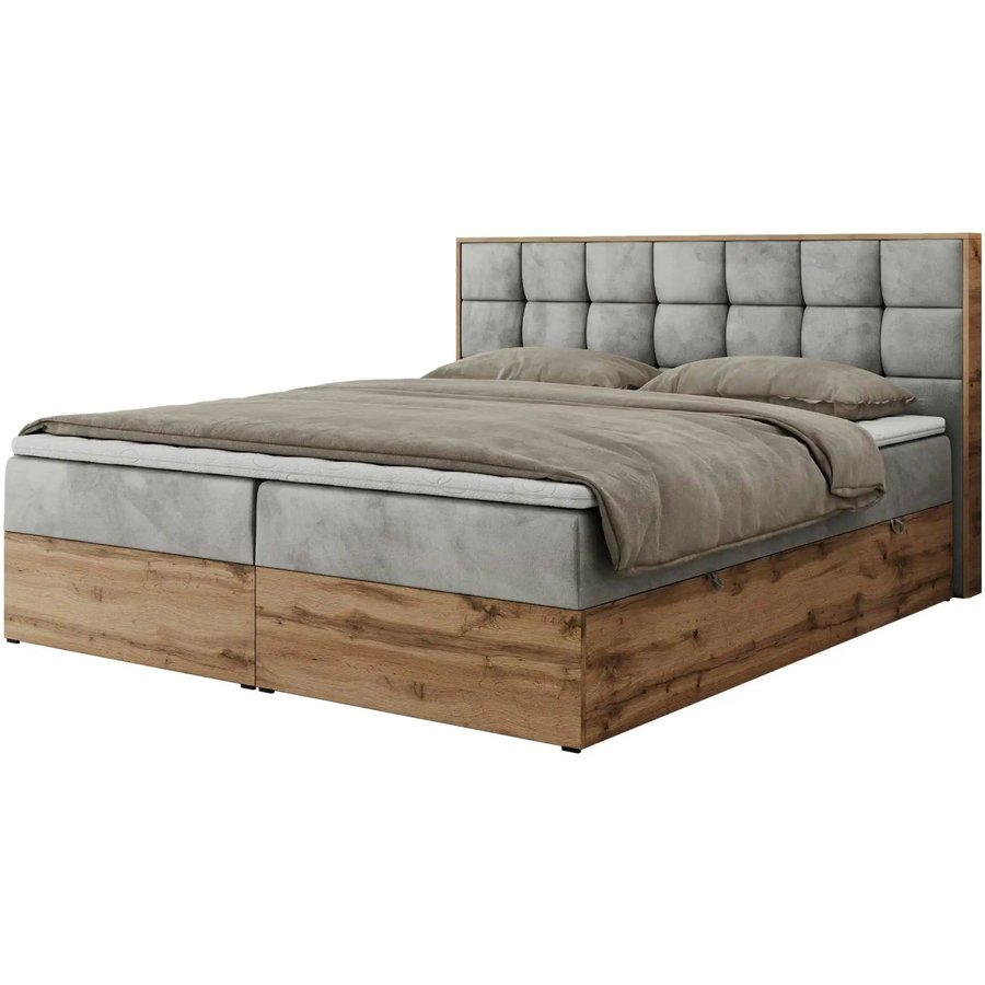 Boxbett mit Bettkasten Albero 1, grau