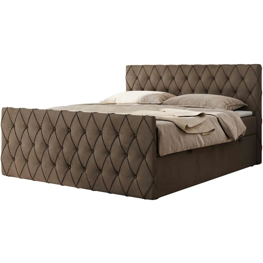 Boxbett mit Bettkasten Miren Duo, braun