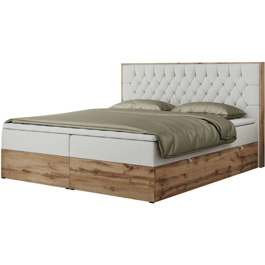 Boxbett mit Bettkasten Amore, weiß