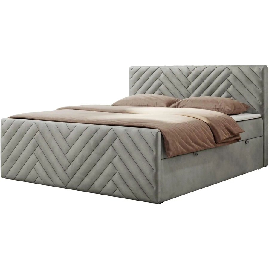 Boxbett mit Bettkasten Paris Duo, grau