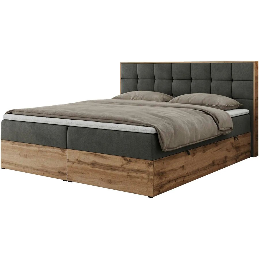 Boxbett mit Bettkasten Albero 1, grau