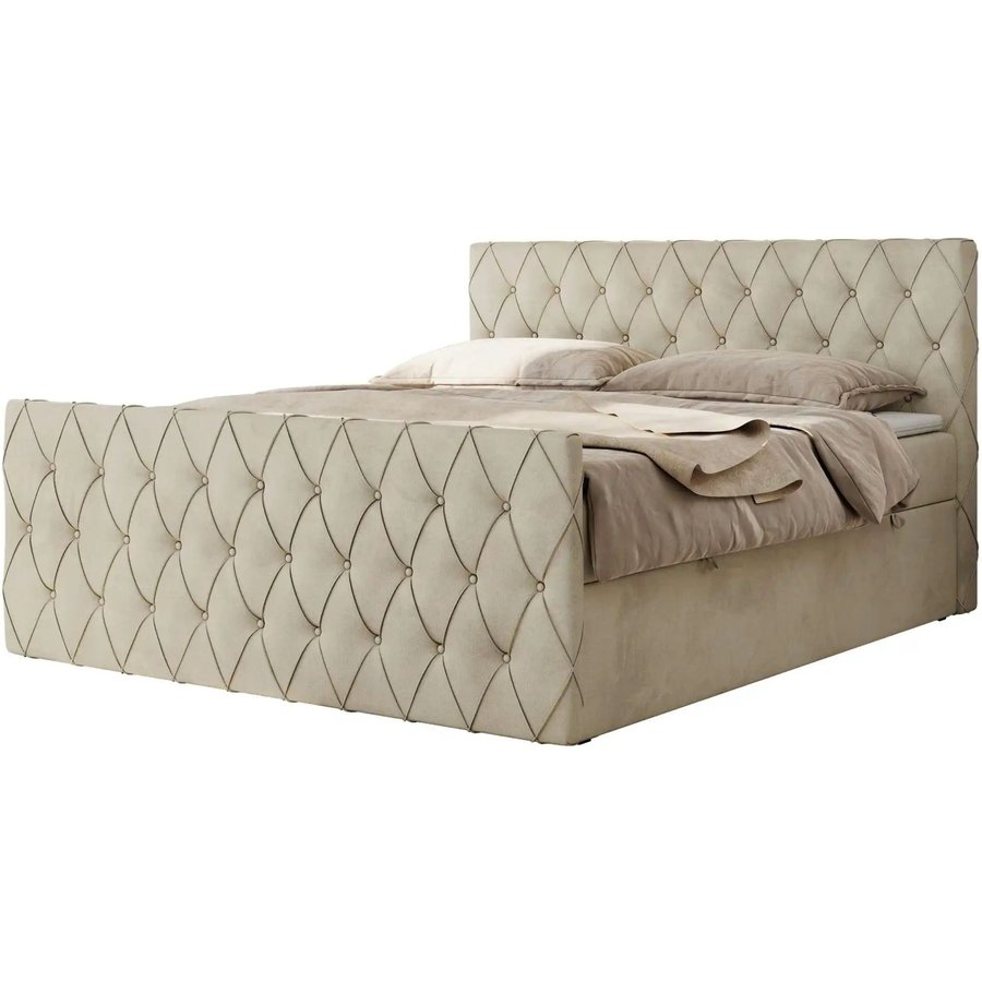 Boxbett mit Bettkasten Miren Duo, beige