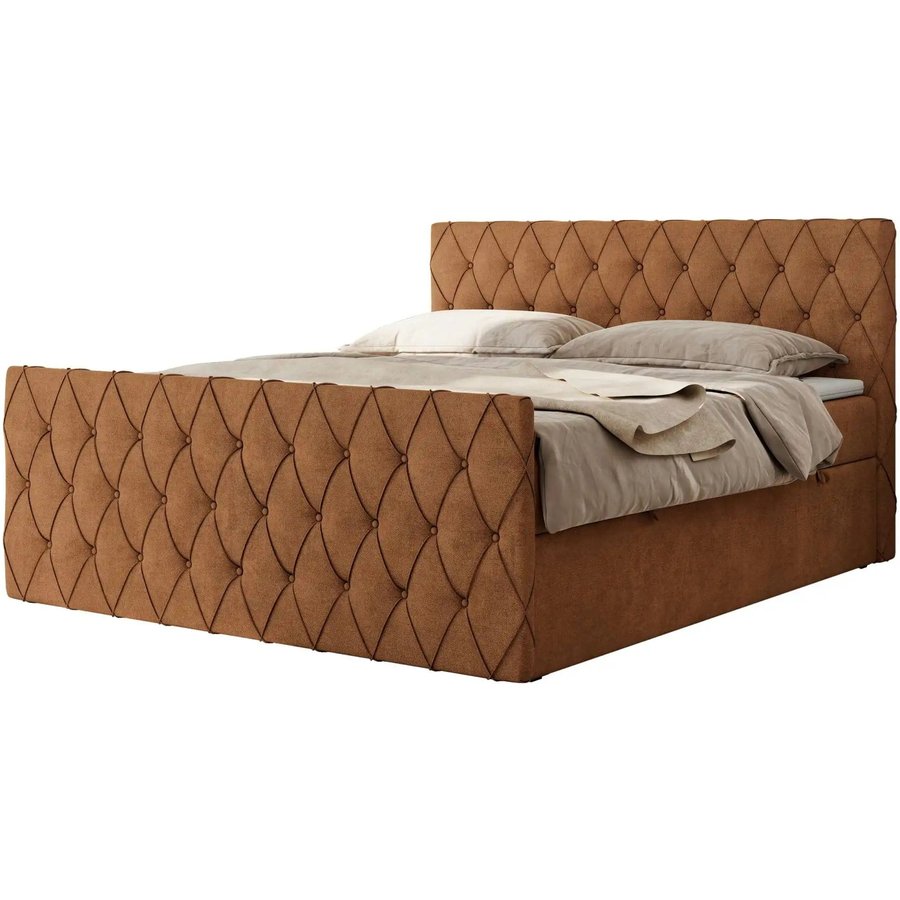 Boxbett mit Bettkasten Miren Duo, orange