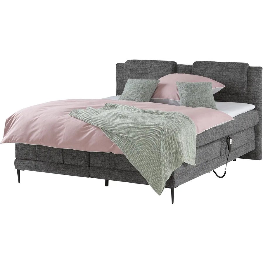 switch Motor-Boxspringbett Wave, grau
