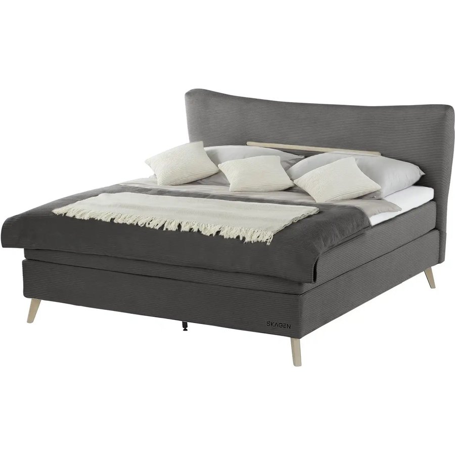 SKAGEN STUDIO Boxspringbett Vestre, grau