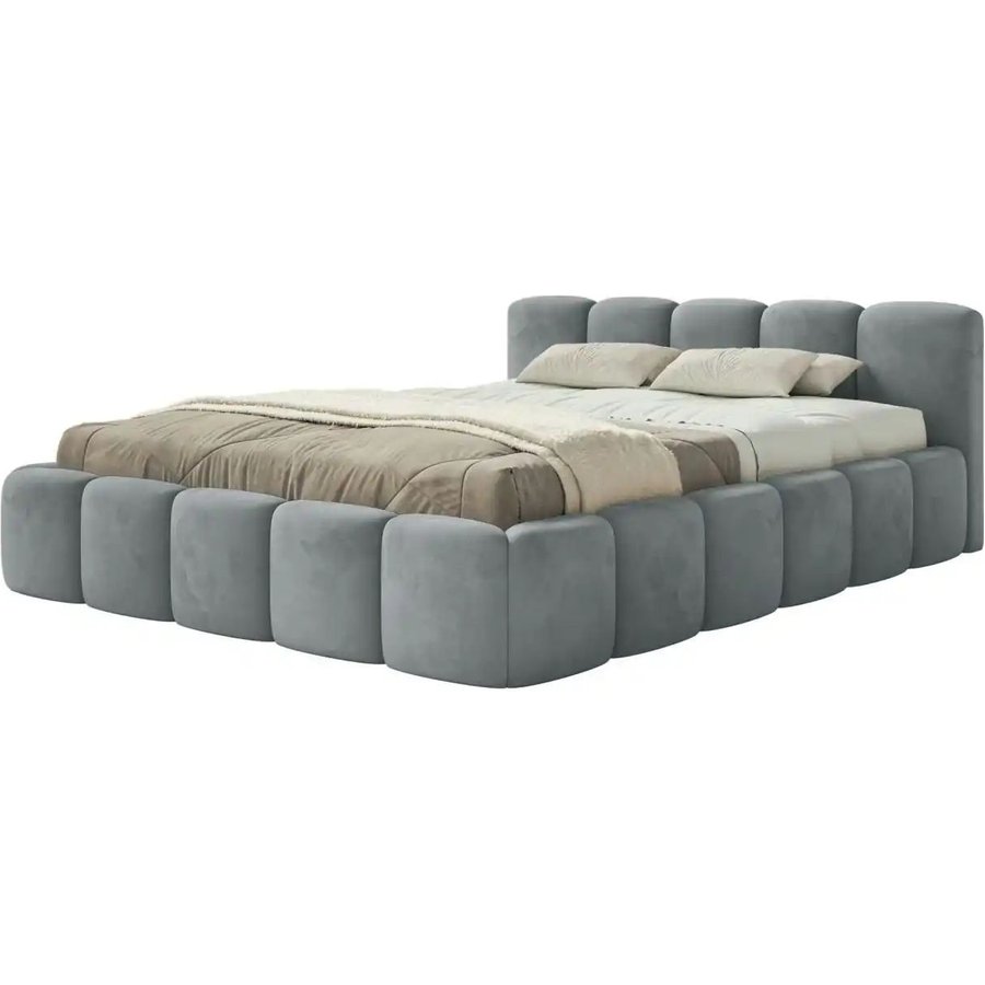 Selsey Polsterbett mit Bettkasten Cloudy Low, grau