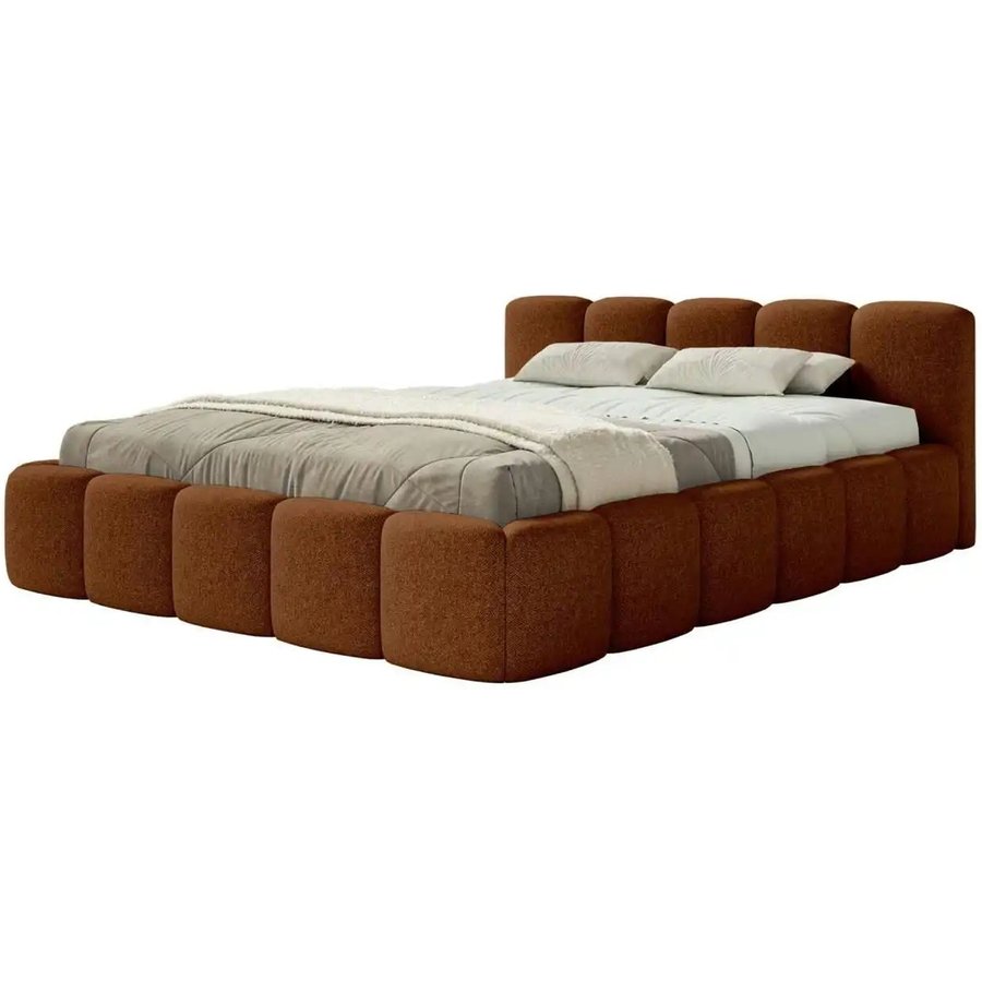 Selsey Polsterbett in Chenille Cloudy Low, gelb