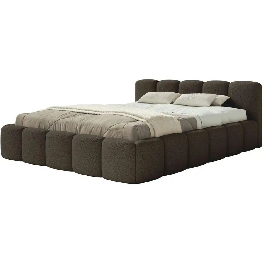 Selsey Polsterbett in Bouclé Cloudy Low, braun