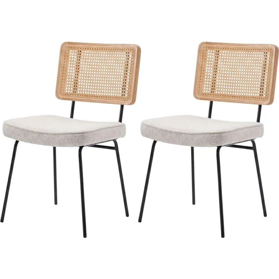 Esszimmerstuhl 2er-Set, creme