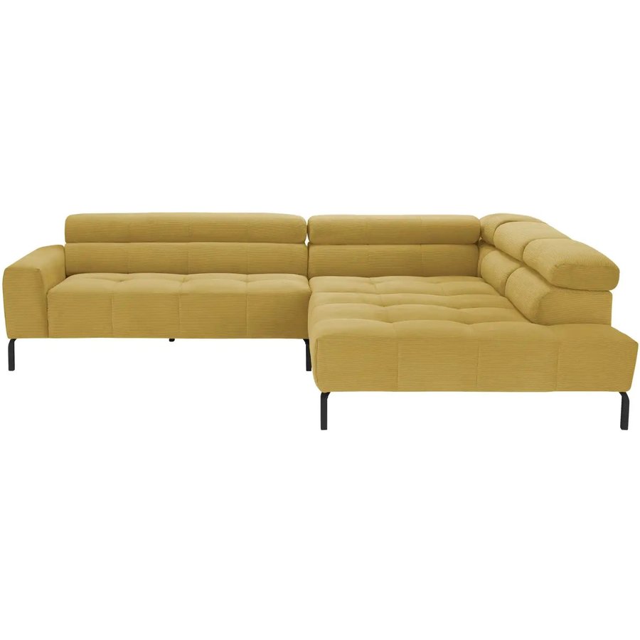 Max Schelling Ecksofa verstellbare Kopfteile MS Verve, gelb