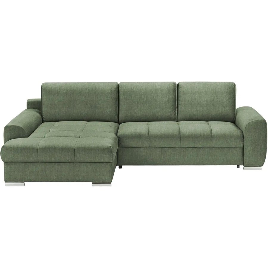 bobb Ecksofa mit Schlaffunktion Soumia, grün