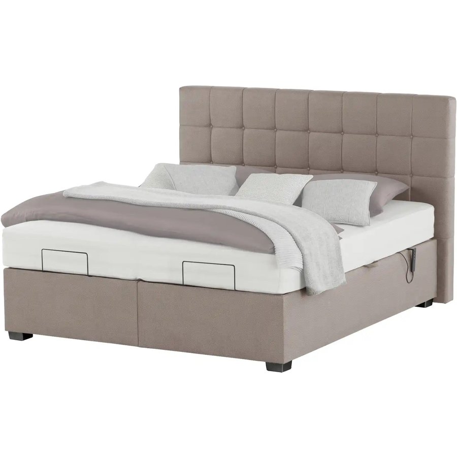 vanDoorn Motor-Boxspringbett mit Bettkasten Ohio, beige