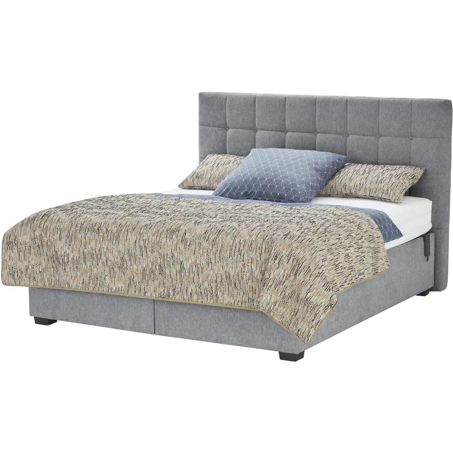 vanDoorn Motor-Boxspringbett mit Bettkasten Ohio, grau