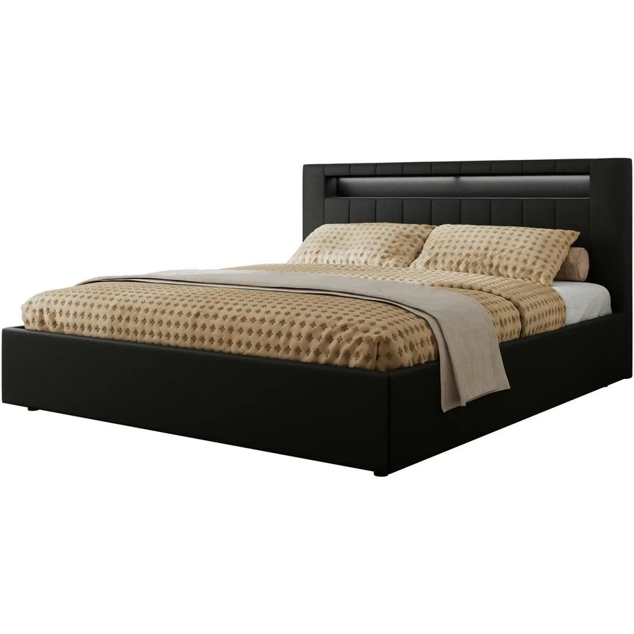 Polsterbett mit Bettkasten Gold 5 Classic, schwarz