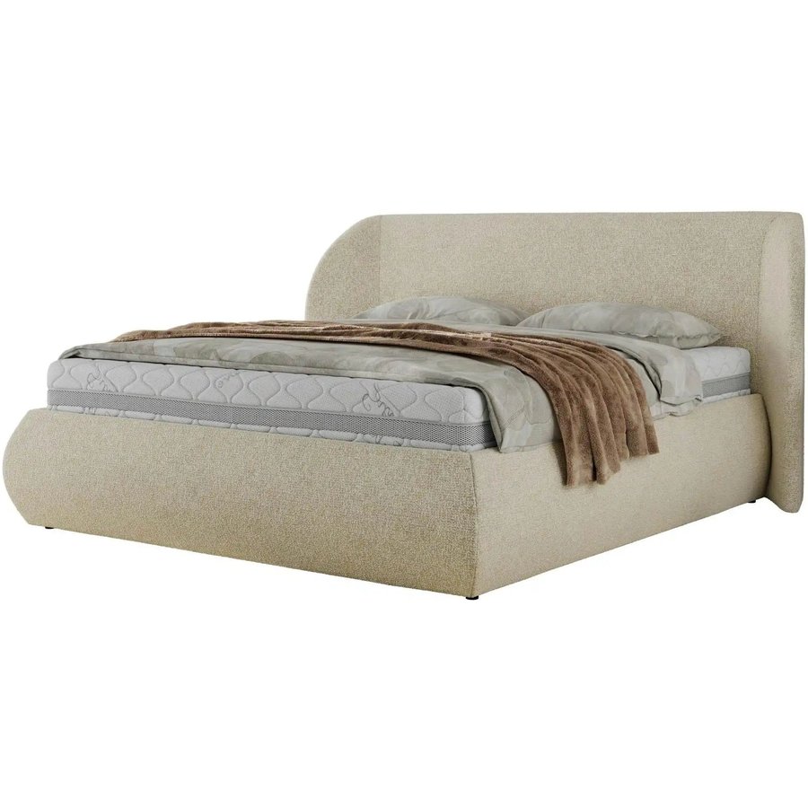 Polsterbett mit Bettkasten Caela Classic, creme