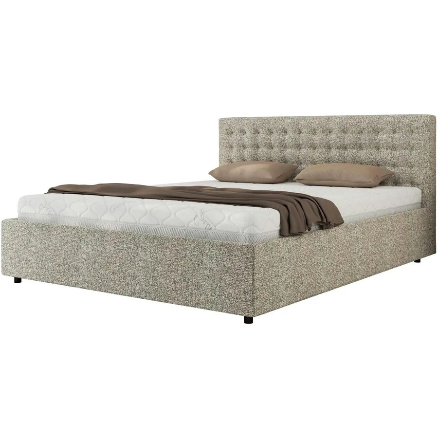Polsterbett 180x200 Beige mit Bettkasten Pavo Classic, beige