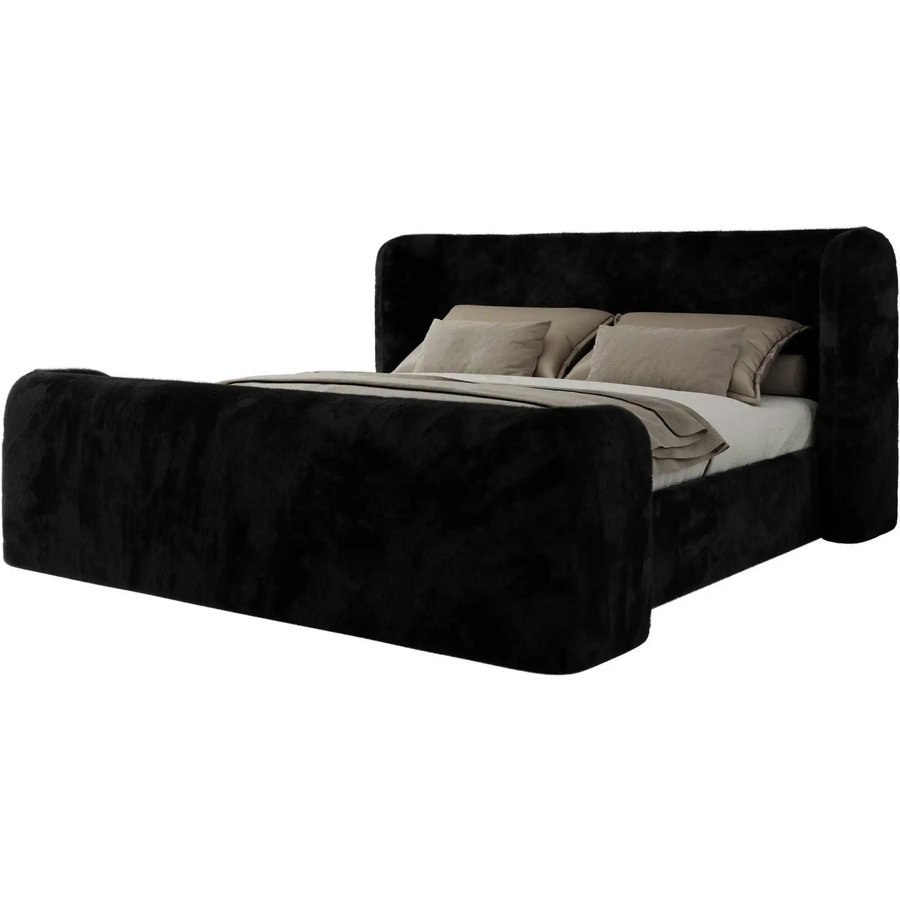 Polsterbett mit Lattenrost Emora Classic Duo, schwarz