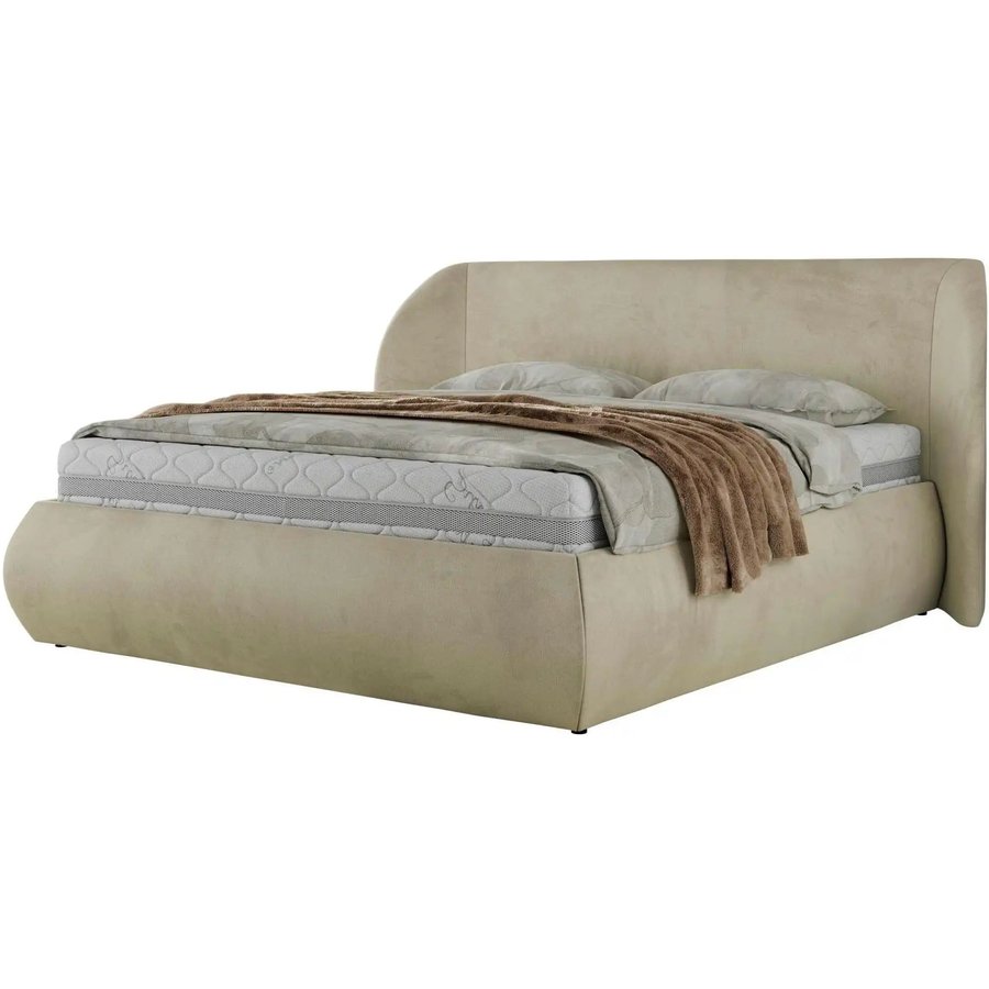 Polsterbett mit Bettkasten Caela Classic, beige