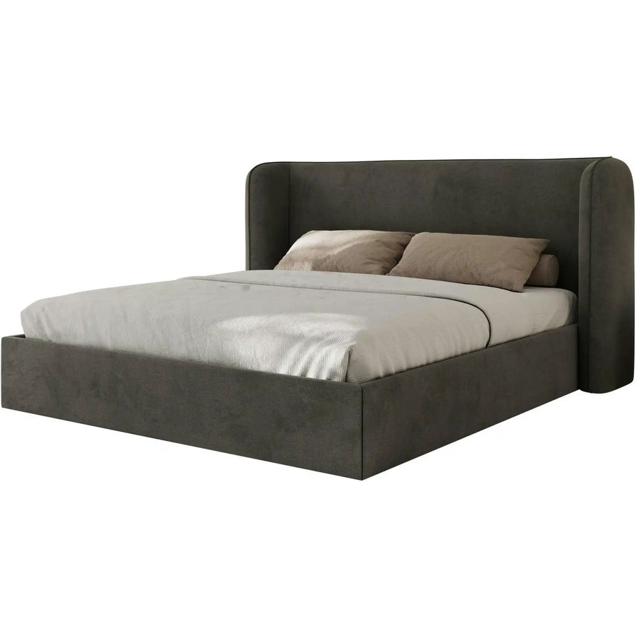 Polsterbett mit Lattenrost Emora Classic, grau