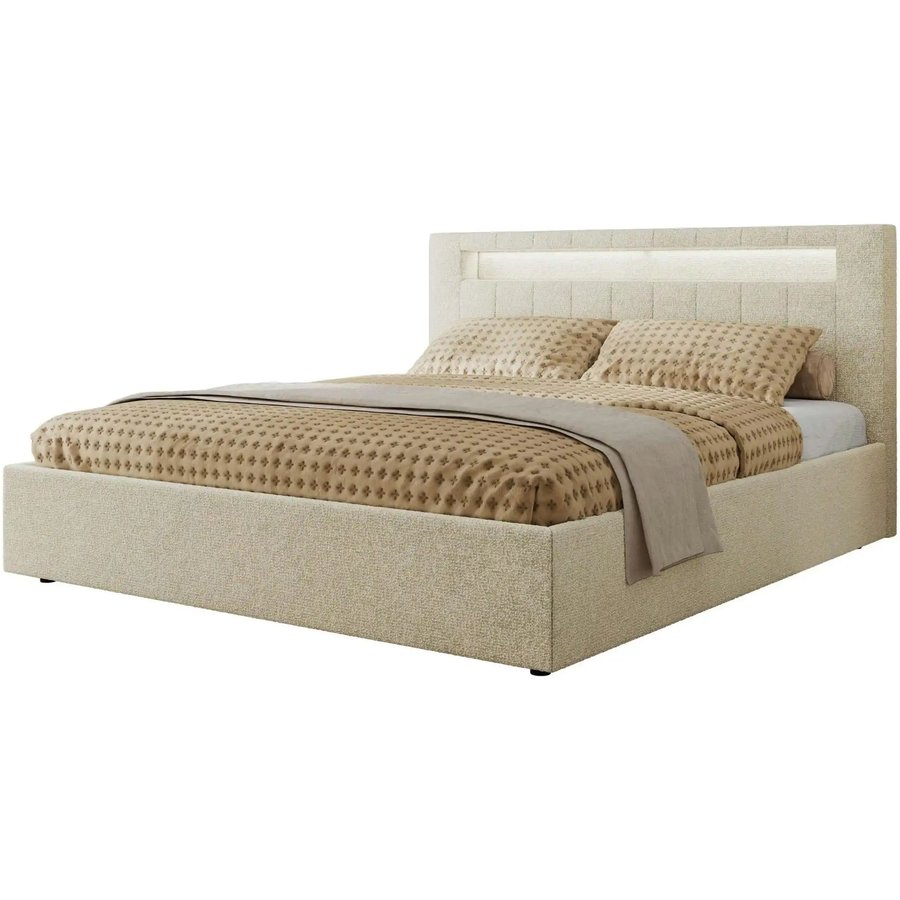 Polsterbett mit Bettkasten Gold 5 Classic, creme