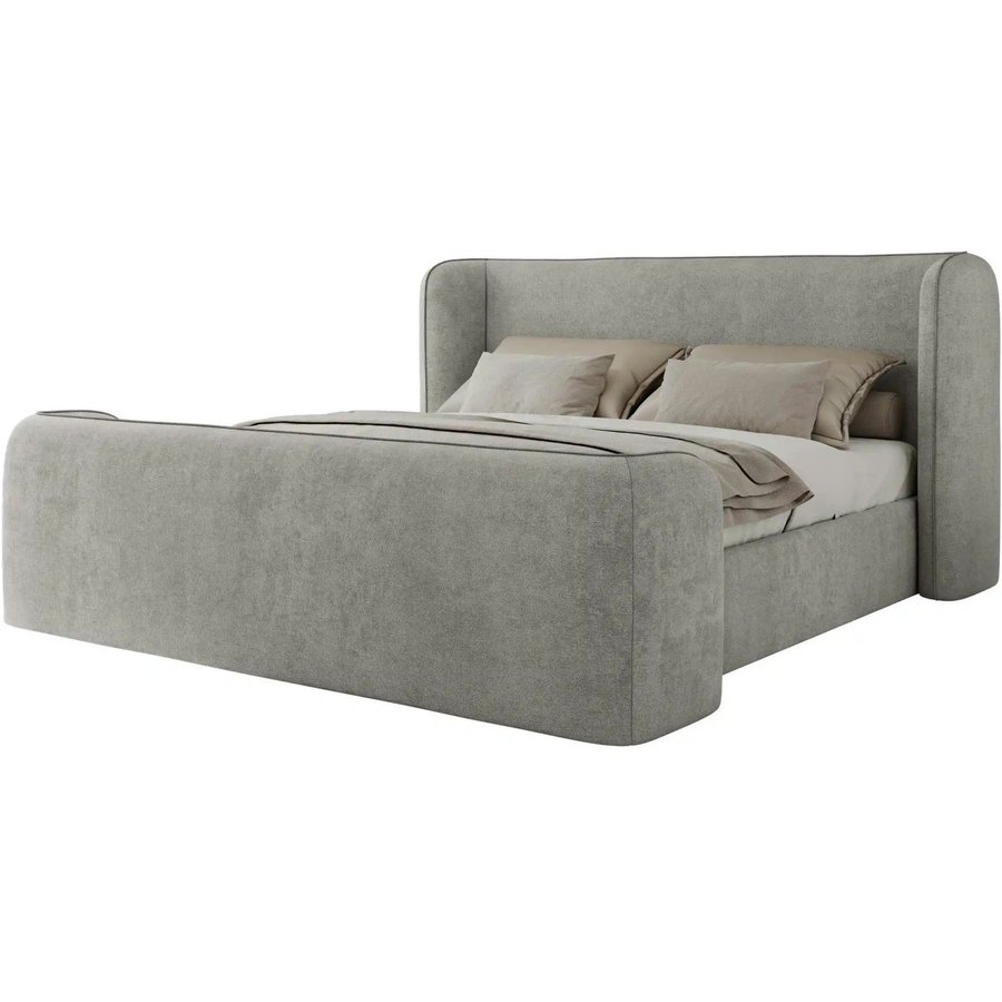 Polsterbett mit Lattenrost Emora Classic Duo, grau
