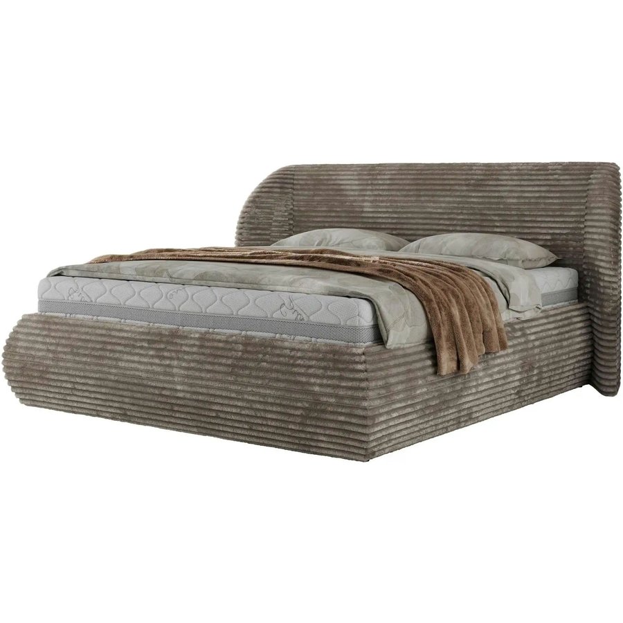 Polsterbett mit Bettkasten Caela Classic, braun