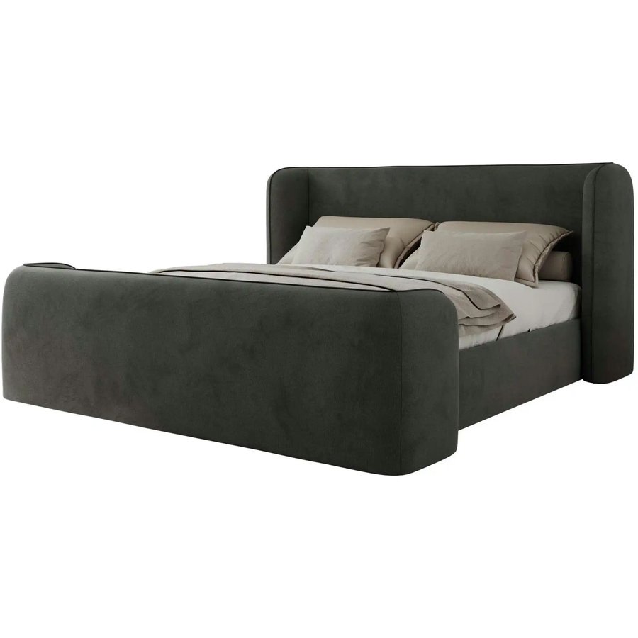 Polsterbett mit Lattenrost Emora Classic Duo, grau