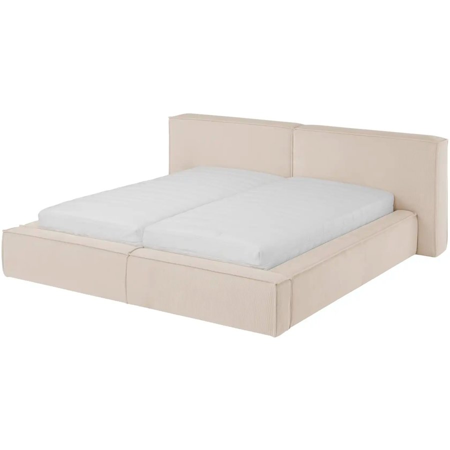 Polsterbett mit Bettkasten Gratia, beige