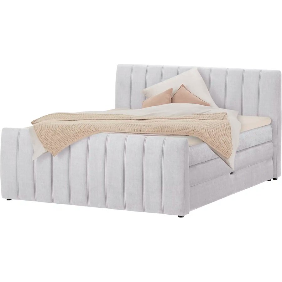 switch Boxspringbett mit Bettkasten Carina, grau
