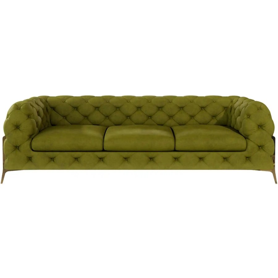 S-STYLE Chesterfield Einzelsofa Natalie, grün