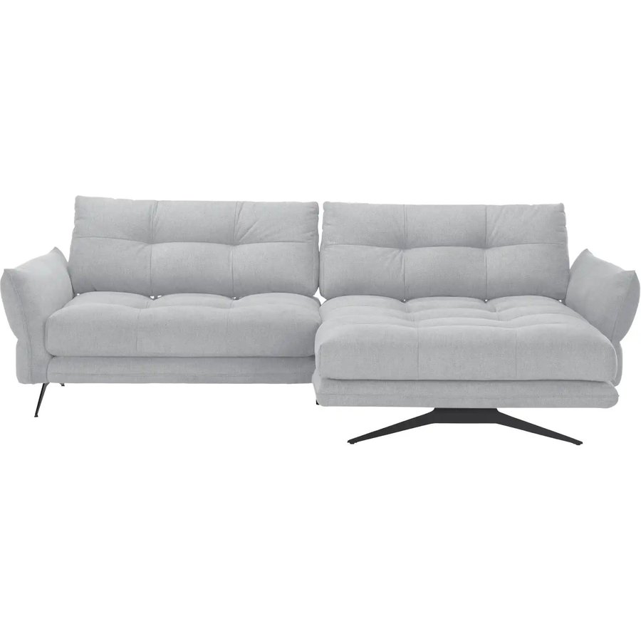 switch Ecksofa mit Sitztiefenverstellung Roda, grau