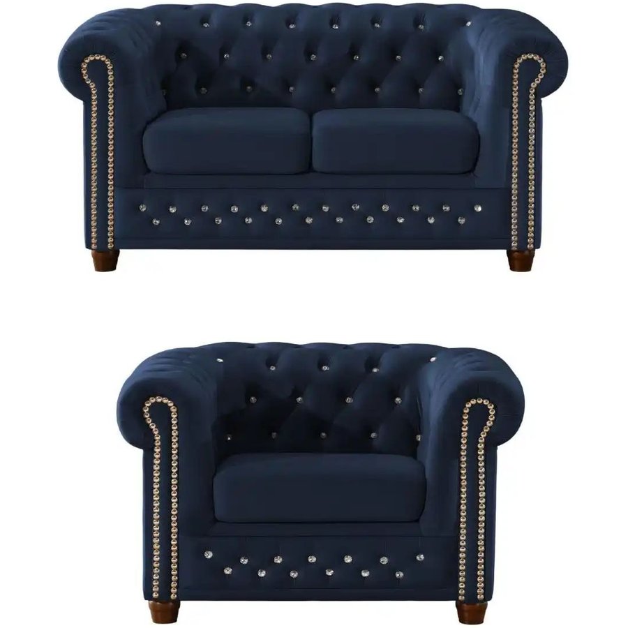 S-STYLE Polstergarnitur 2+1, blau