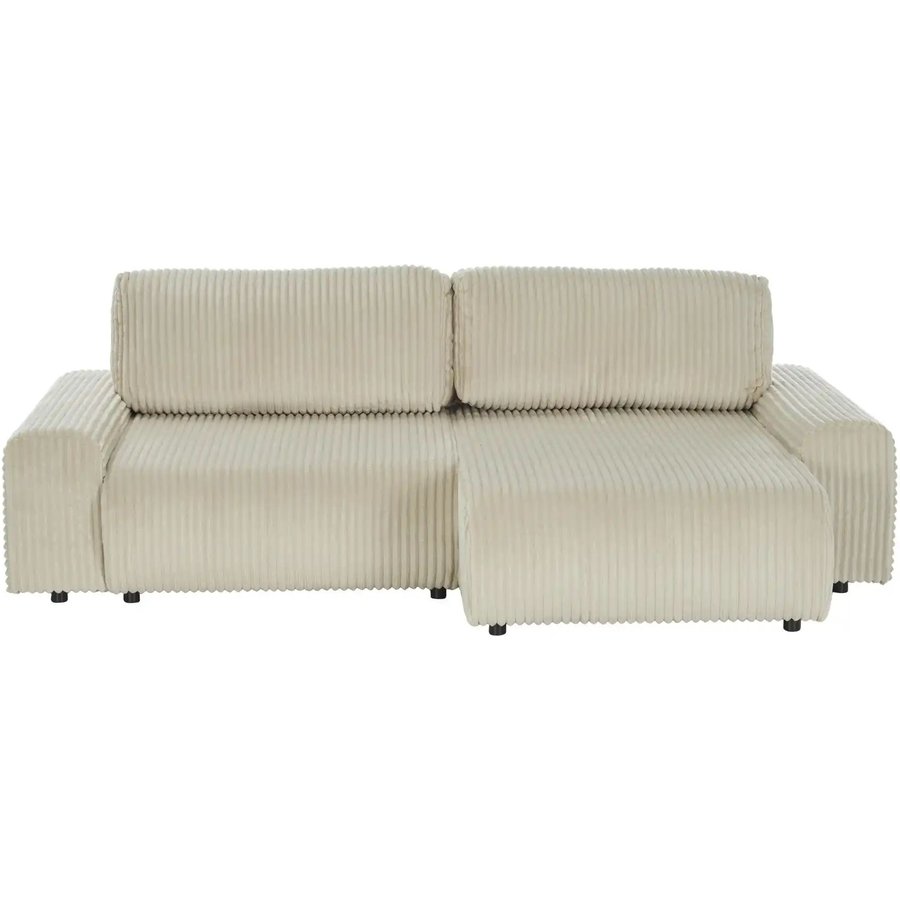 Ecksofa im modernen Breitcord Jolena, beige