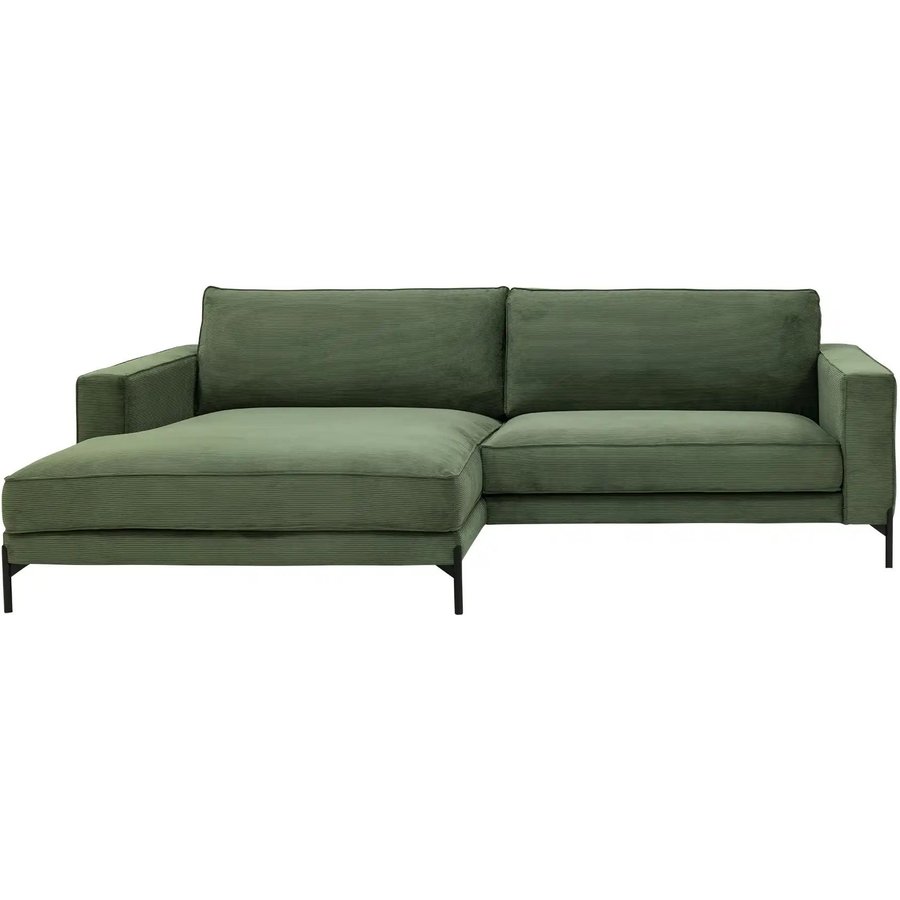 Loop your Style Ecksofa aus Cordstoff Deep Free, grün