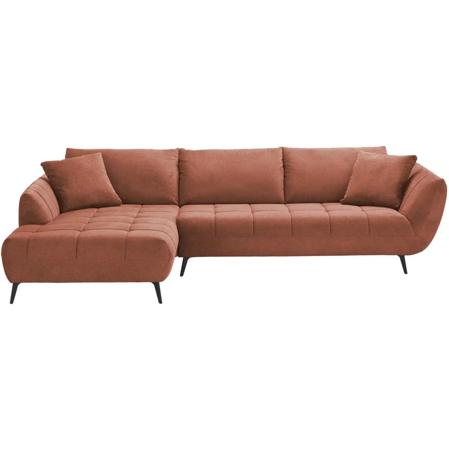 bobb Ecksofa mit Sitztiefenverstellung Carly, rot