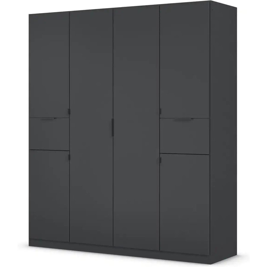 Drehtürenschrank Ticao, schwarz