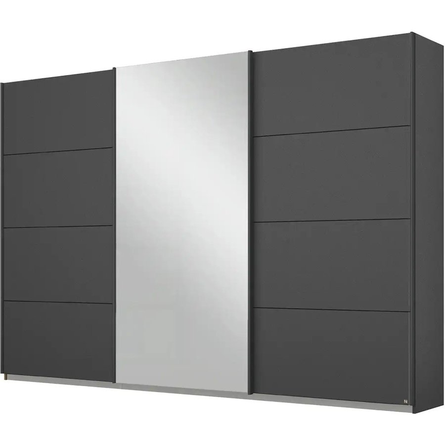 Schwebetürenschrank Kulmbach, grau