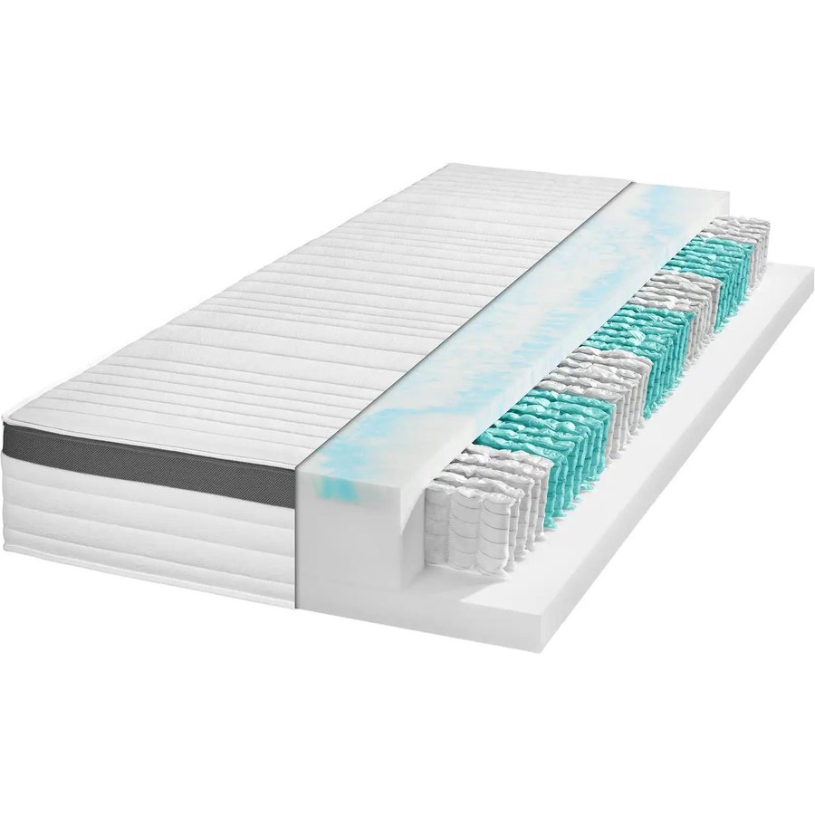 Tonnentaschenfederkernmatratze Trendline 1000 Gel, weiß
