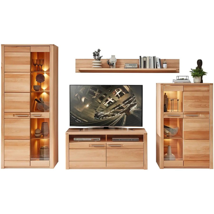 Wohnkombination Nature One, holzfarben
