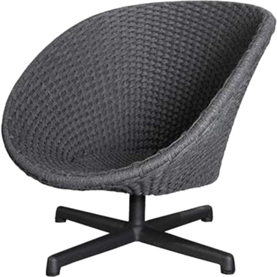 Cane-line Peacock lounge svängfåtölj med aluminium ben från Cane-line